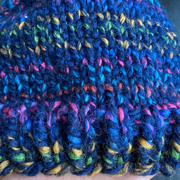 Hand Knit Chunky Beanie with Pom Pom! - Picture 2 of 7